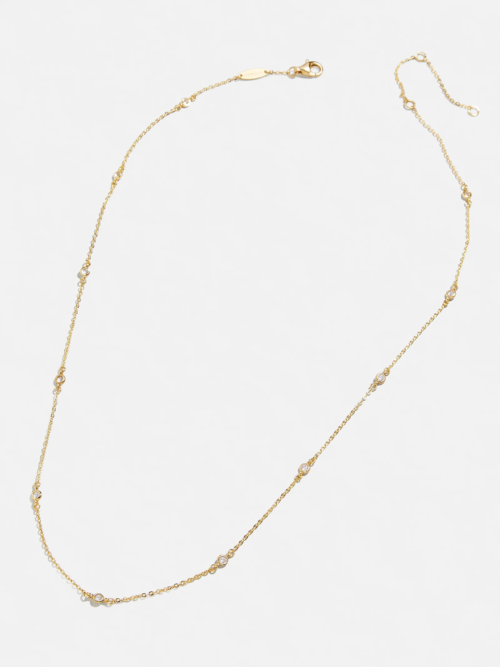 Yasmine 18K Gold Necklace - Gold/Pavé | BaubleBar