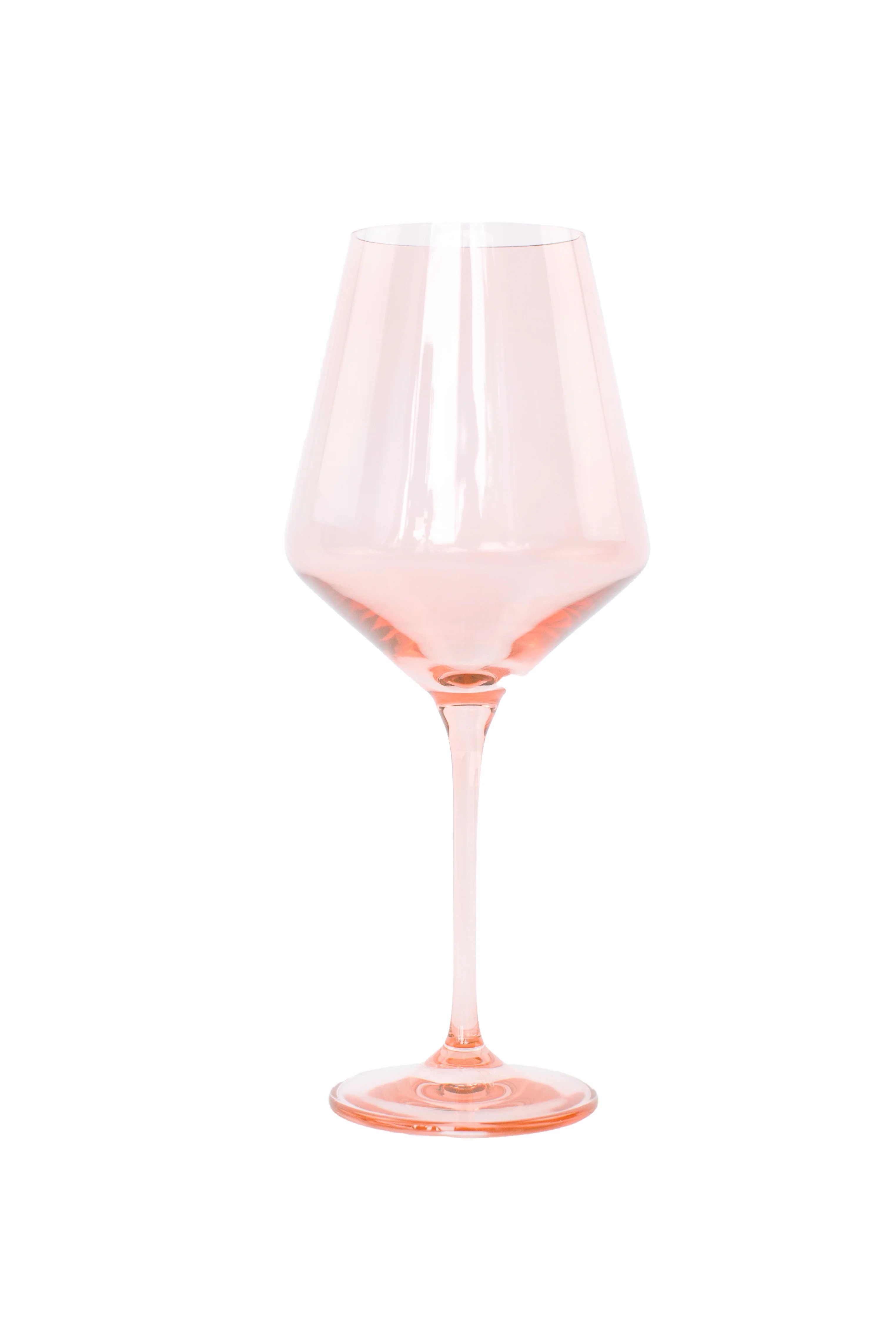 Estelle Colored Wine Stemware - Set of 2 {Blush Pink} | Estelle Colored Glass