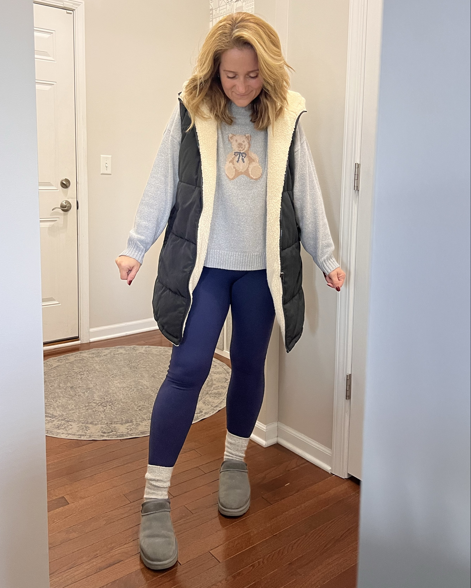 Hooded vest is my go to for cold Midwest weather 

#LTKmorningroutine #LTKmomlife #LTKdayinmylife