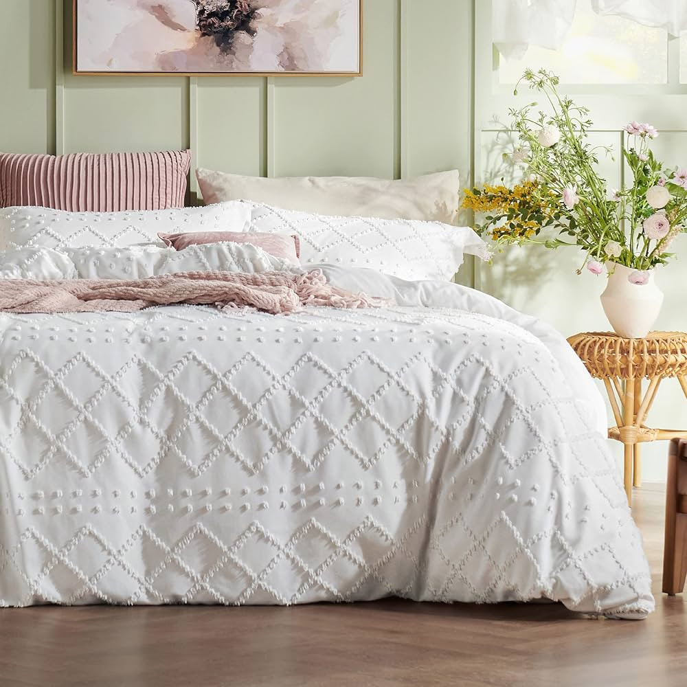 Bedsure Duvet Cover King Size - King Duvet Cover, King Boho Bedding for All Seasons, 3 Pieces Emb... | Amazon (US)