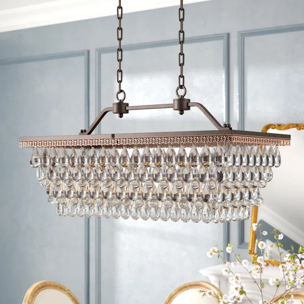 Tyshawn 6 - Light Unique Tiered Chandelier with Crystal Accents | Wayfair North America