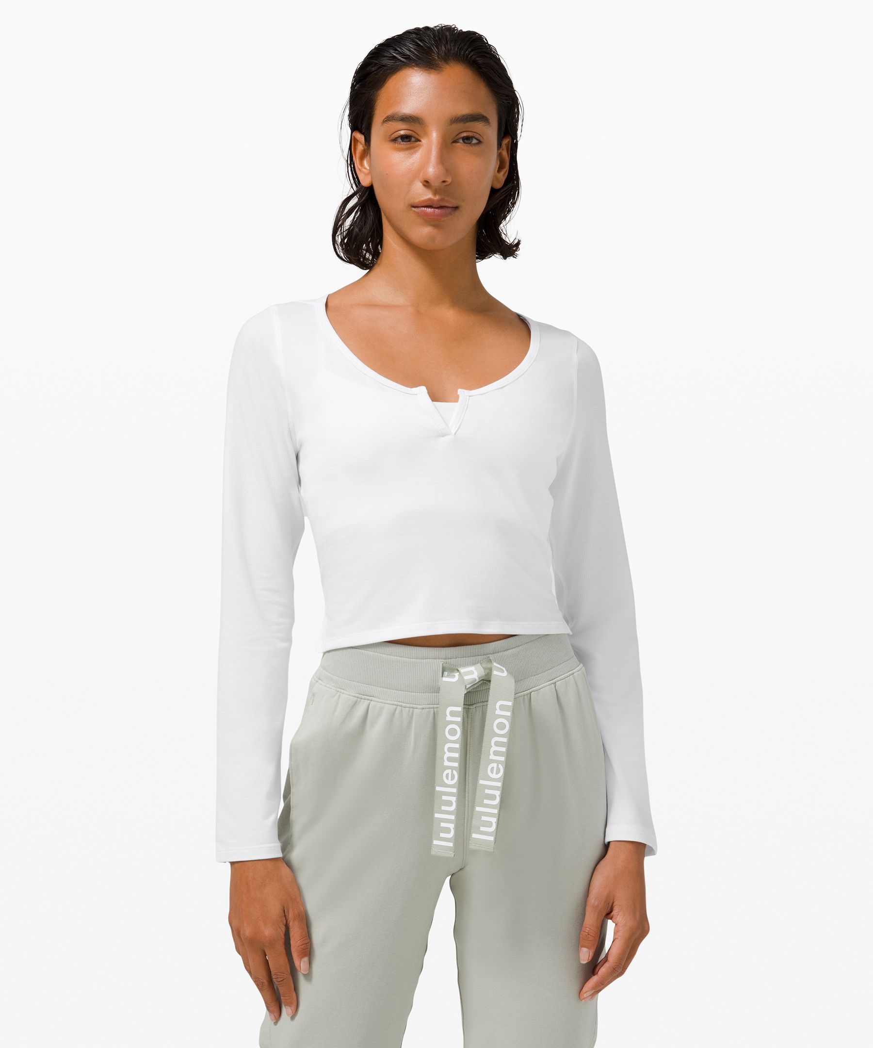 Cropped Henley Long Sleeve | Women's Long Sleeve Shirts | lululemon | Lululemon (US)