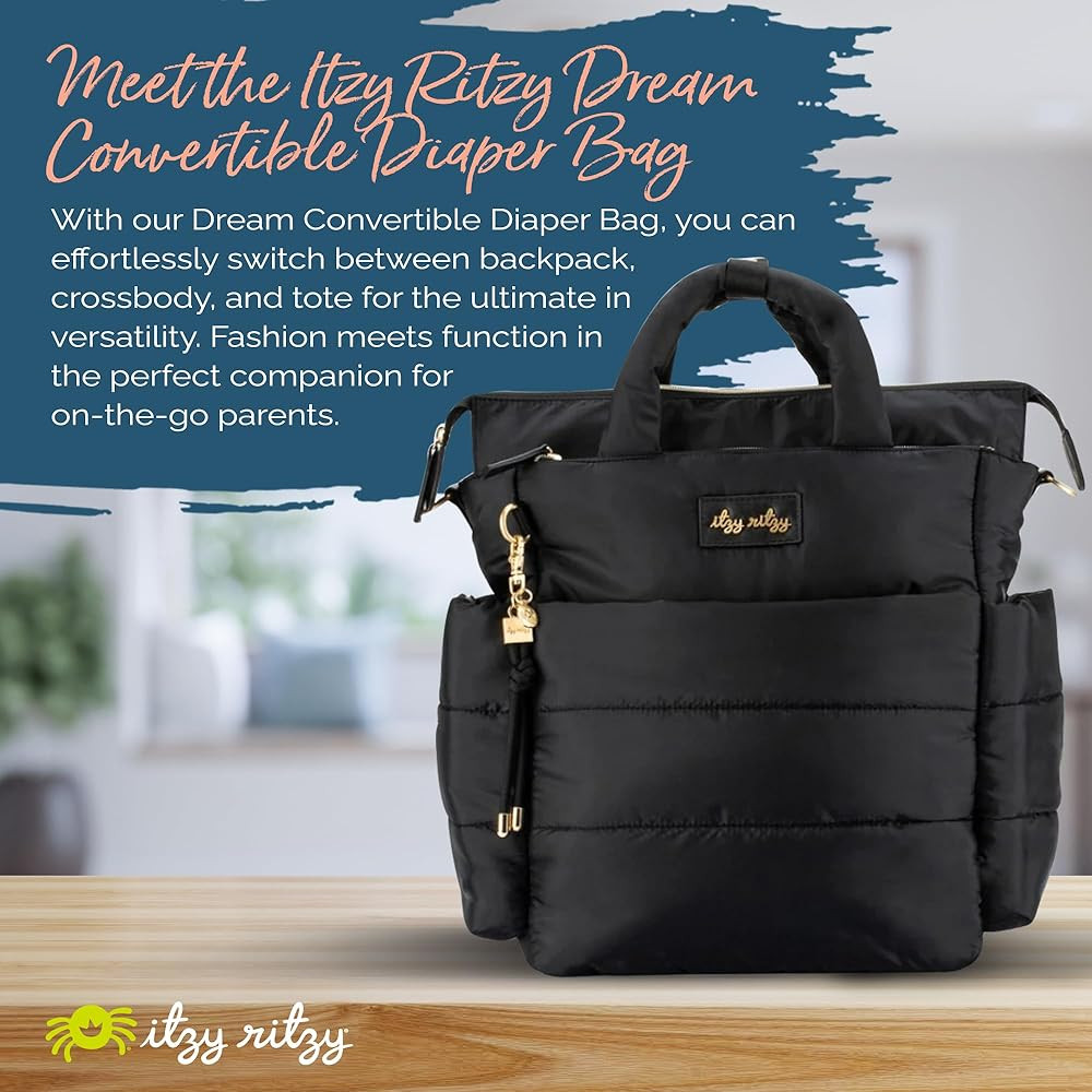 Itzy Ritzy Dream Convertible Diaper Bag Tote Backpack - Baby Diaper Bag - 14 Pockets Including 2 ... | Amazon (US)