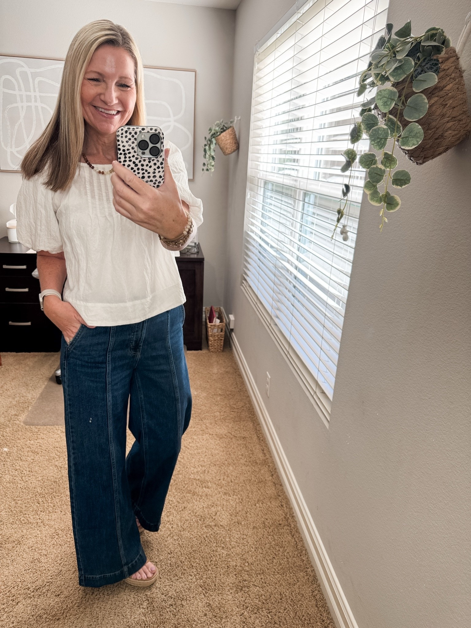 Business casual outfit for a Friday client meeting. My Target blouse is still in stock and comes in multiple colors. 

My Old Navy trouser jeans are 50% off this weekend.

#LTKootd #LTKWorkwear #LTKOver40