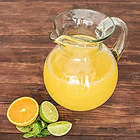 Recycled glass pitcher, 'Glistening Sea' | NOVICA