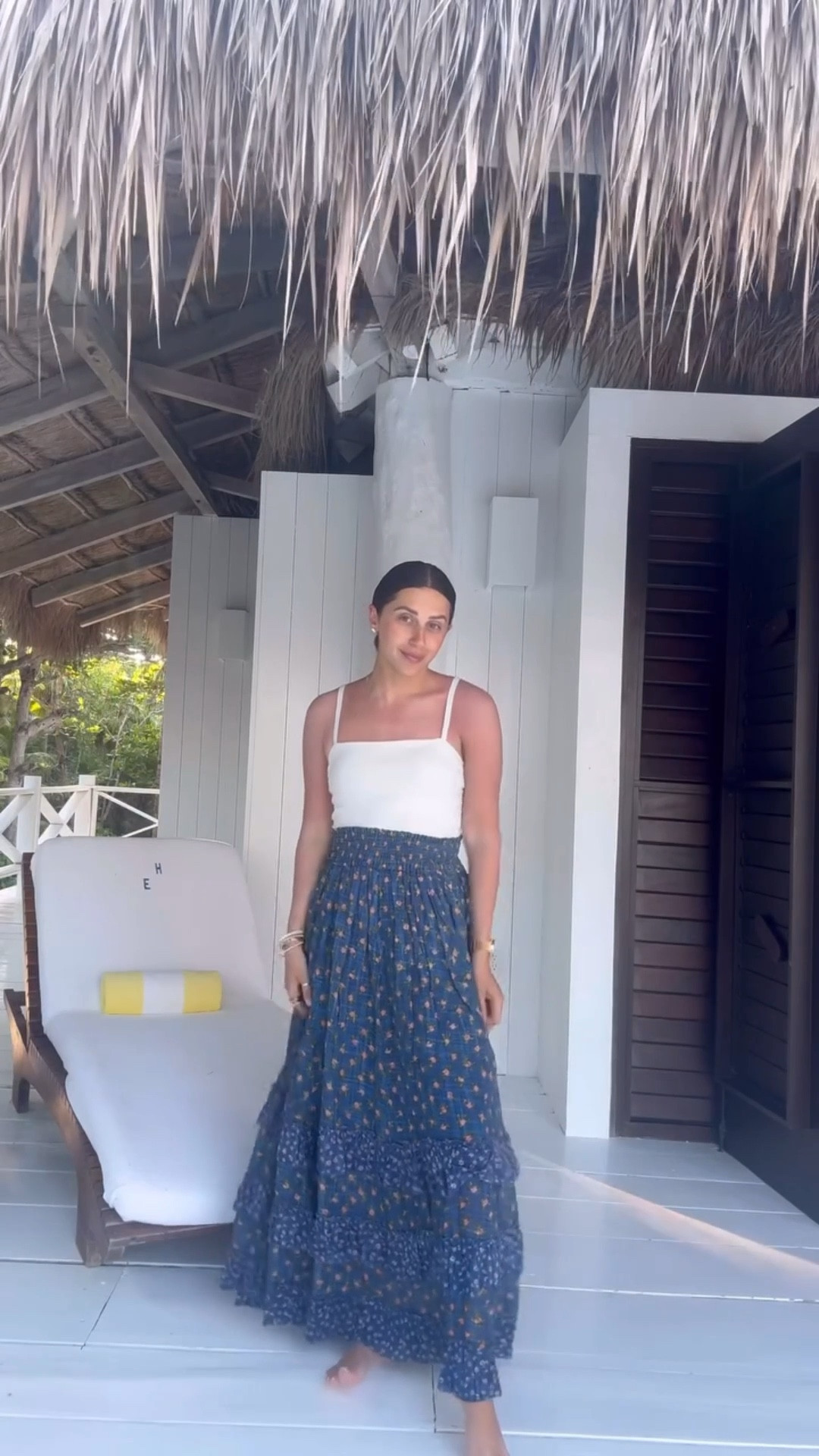 Swim top: small & bottoms: medium
Top: medium & skirt: small