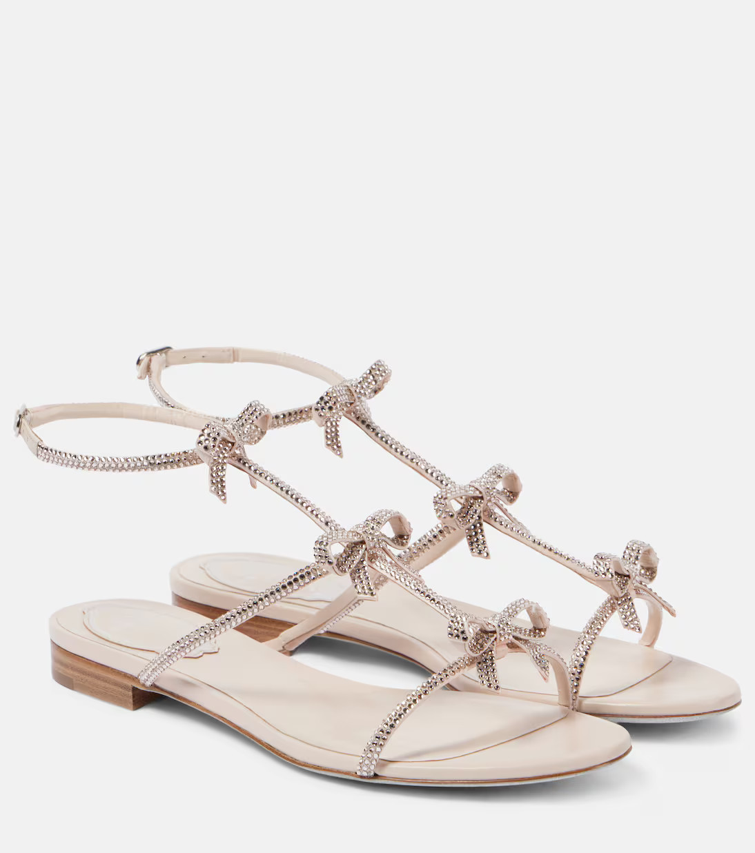 Caterina bow-detail embellished leather sandals | Mytheresa (US/CA)