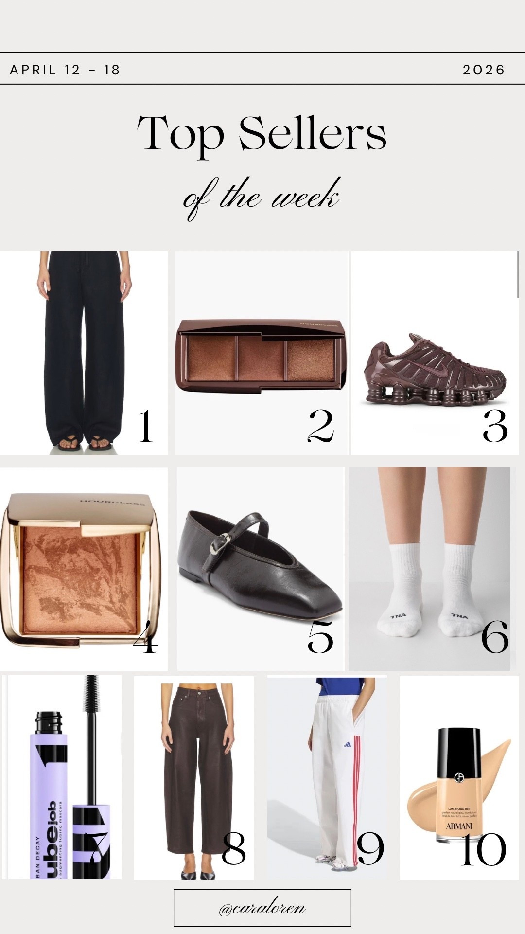 Last week’s best sellers

#LTKBeauty #LTKootd #LTKSaleAlert