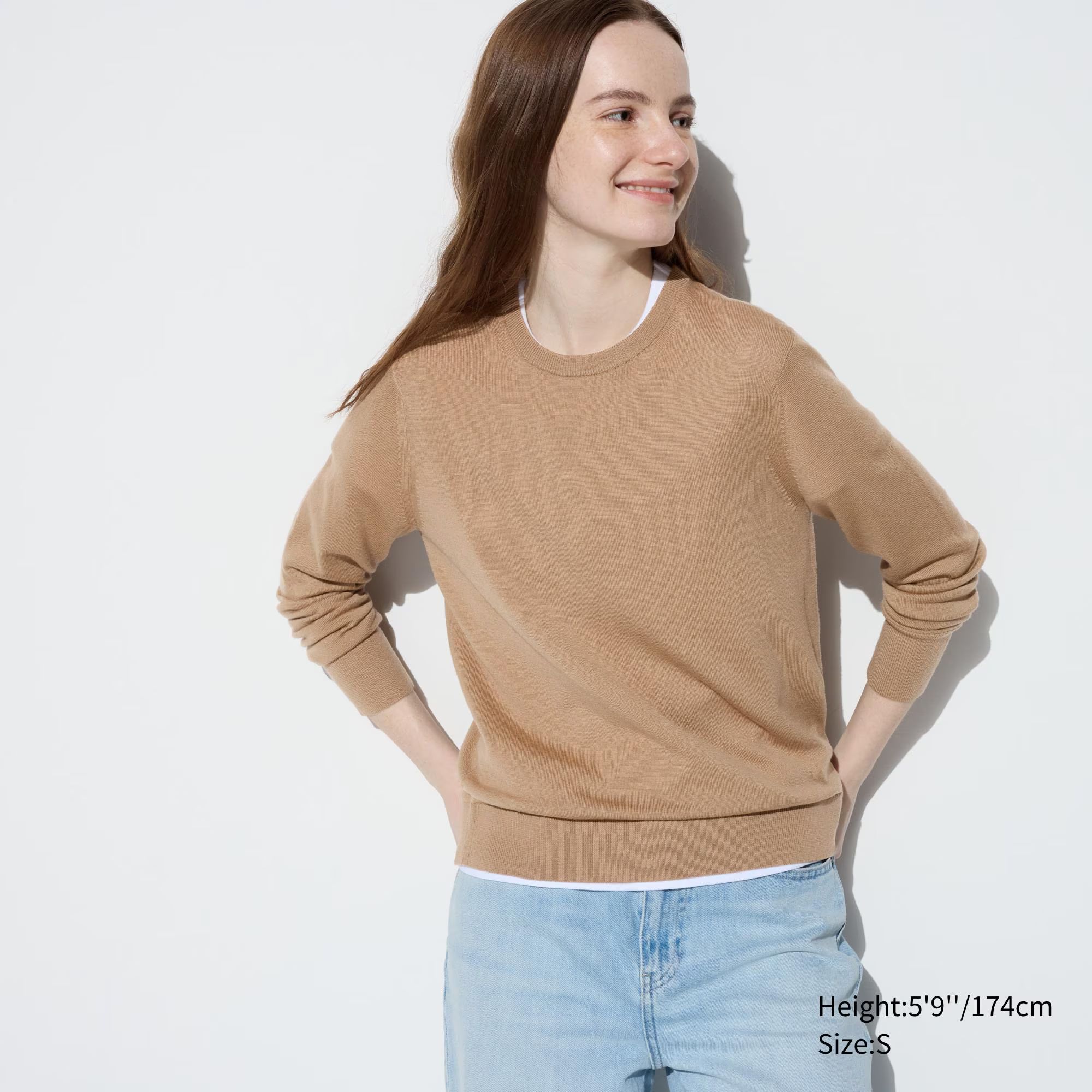 Extra Fine Merino Crew Neck Long-Sleeve Sweater (Women) | UNIQLO US | UNIQLO (US)