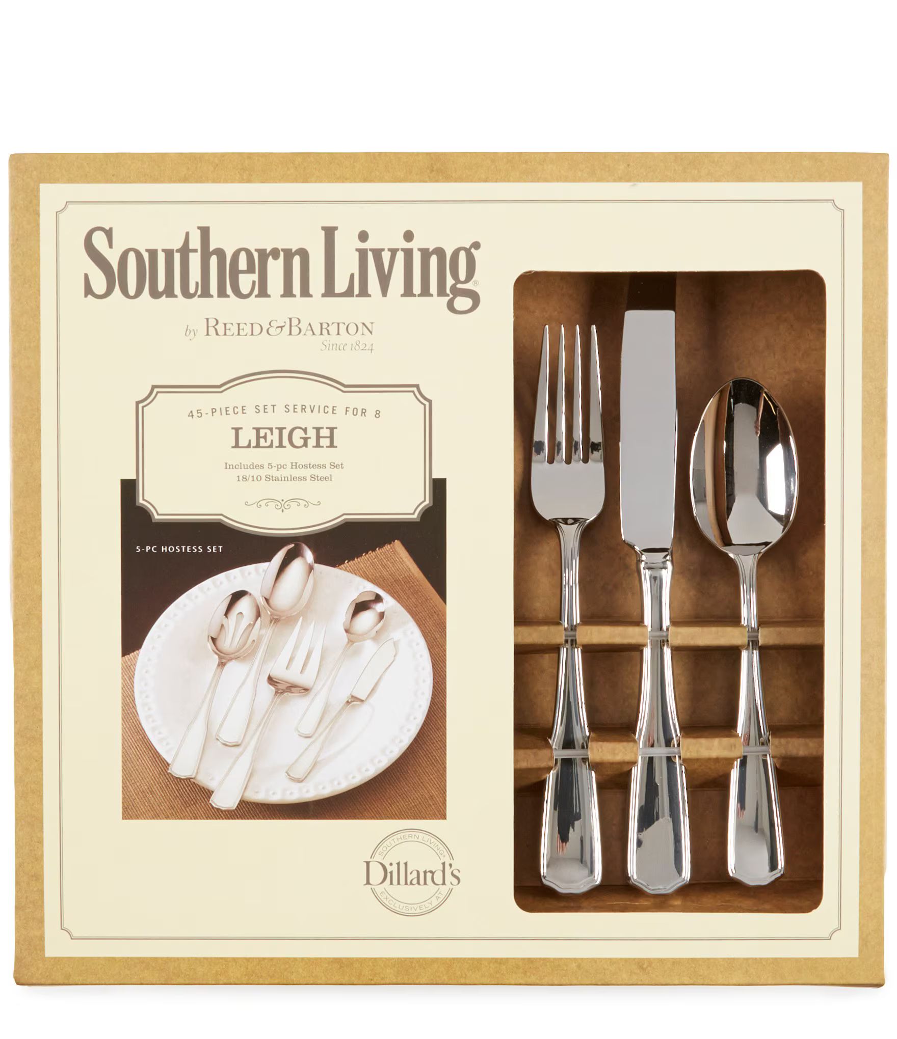 Leigh 45-Piece Stainless Steel Flatware Set | Dillards