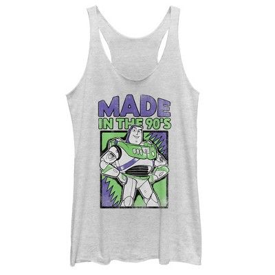 Women's Toy Story Buzz Lightyear Made in 90s Racerback Tank Top | Target