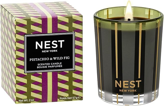 NEST New York Scented Votive Candle, Pistachio & Wild Fig - 2 oz - Up to 28-Hour Burn Time - Reus... | Amazon (US)