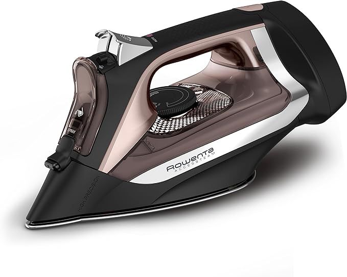Rowenta, Iron, Access Stainless Steel Soleplate Steam Iron with Retractable Cord, Powerful Steam ... | Amazon (US)