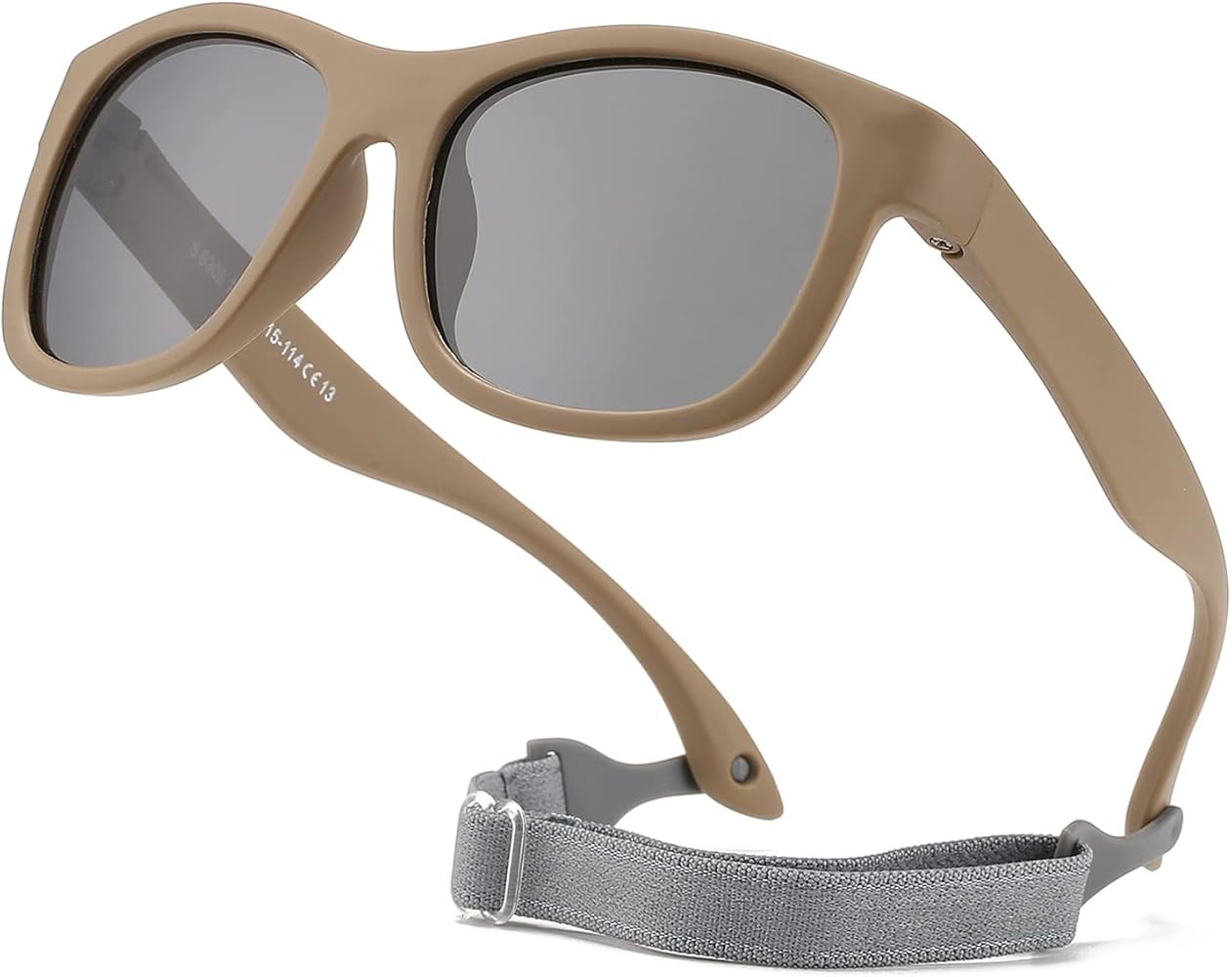 HJSTES Polarized Baby Sunglasses for Toddler Boys Girls, TPEE Flexible Frame with Strap, for Infa... | Amazon (US)