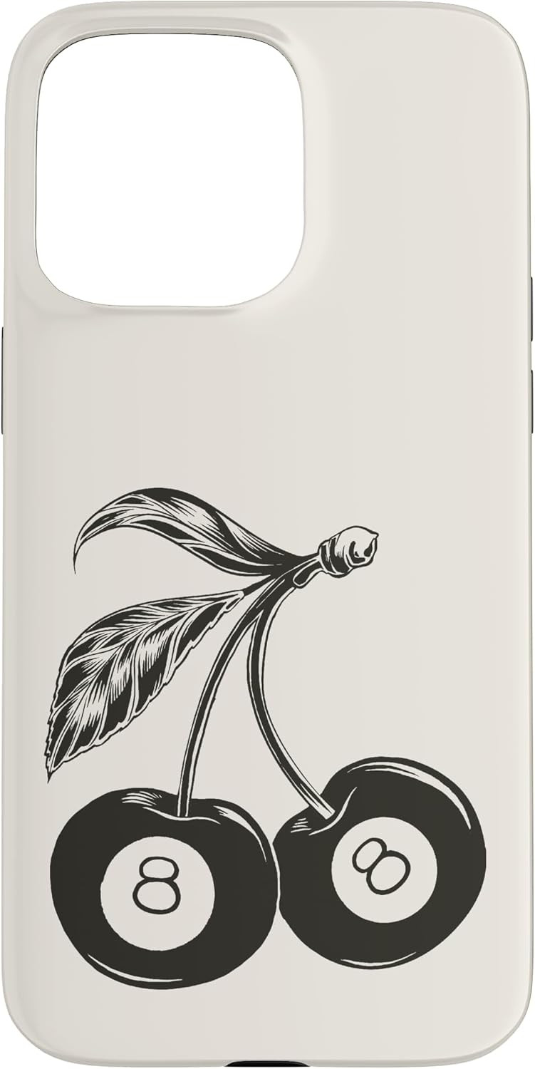 iPhone 15 Pro Max 8 Billiard Ball Cherry Pattern Fruit Cute Cherry Case | Amazon (US)