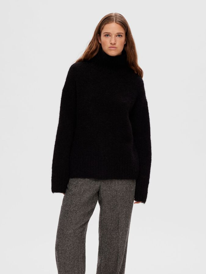 HIGH-NECK PULLOVER | Black | SELECTED FEMME® | Selected