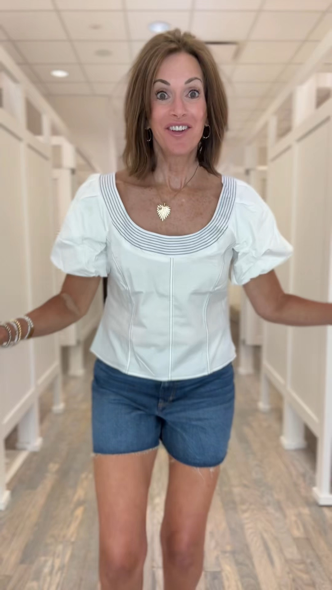Top size 10 but it’s sold out online. Be sure to check your local store
Denim Shorts with 4 inch inseam/size 28

Summer style 
4th of July

#LTKMidsize #LTKSaleAlert