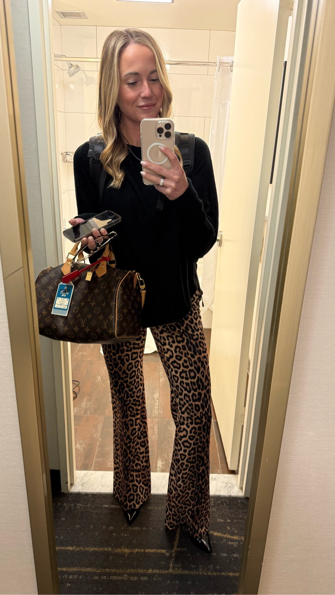 People who overdress are the worst 🙄🙄 GUILTY!! 🤣🤣. Pants are sadly sold out but linked some other great options! Animal print is still huge for 2026 

#LTKdayinmylife #LTKWorkwear #LTKgrwm