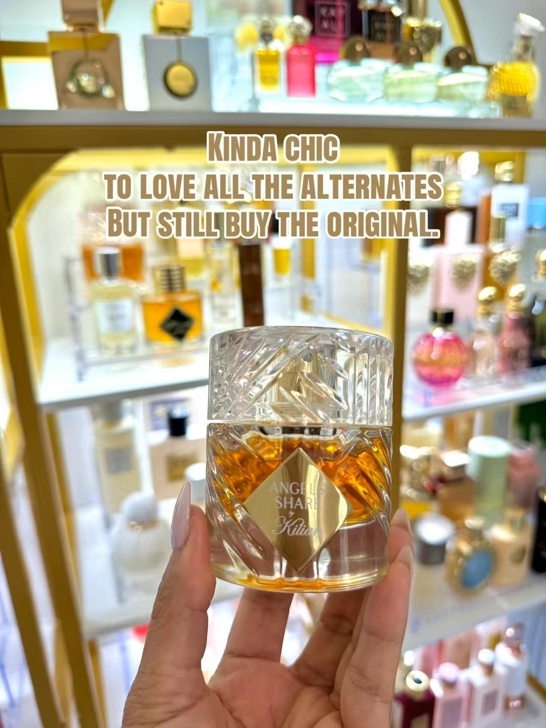 Kilian Angels’ Share Eau de Parfum gives me boozy cognac, cinnamon and warm praline. I tried and enjoyed several affordable alternatives, but I eventually came home with the original.

#LTKselfcare #LTKSeasonal #LTKBeauty