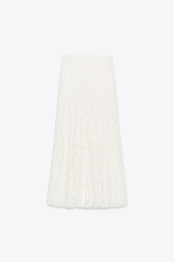 FLARED LACE MAXI SKIRT | Zara UK