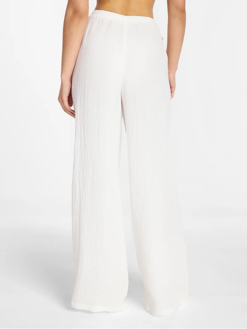 No Boundaries Side Tie Gauze Beach Pants, Women's XXS-XXL | Walmart (US)