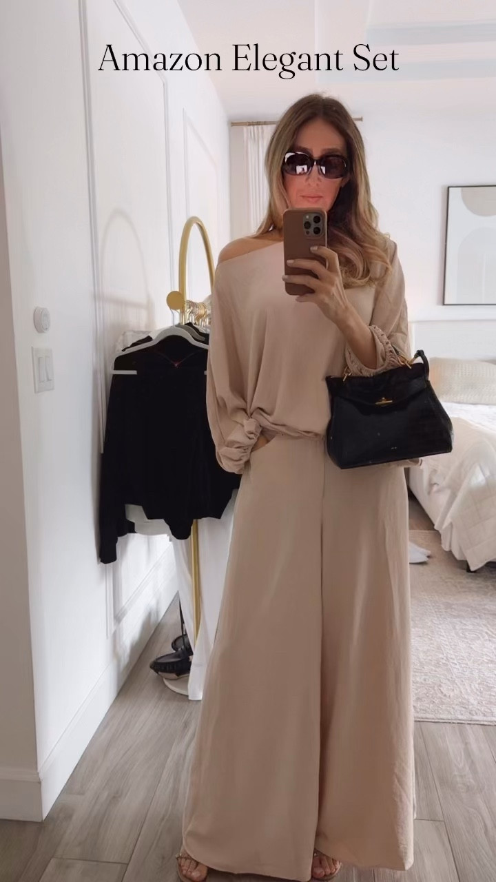 Amazon elegant set that I’m in love with! 
The fitting is gorgeous, supper chic, and flowing. Fits true to size and I’m wearing size small

#LTKSeasonal #LTKootd #LTKU