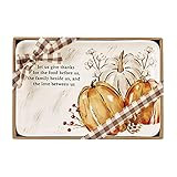 Mud Pie Pumpkin Small Harvest Platter, Let Us, 7" x 10.5", 7" x 10 1/2" | Amazon (US)