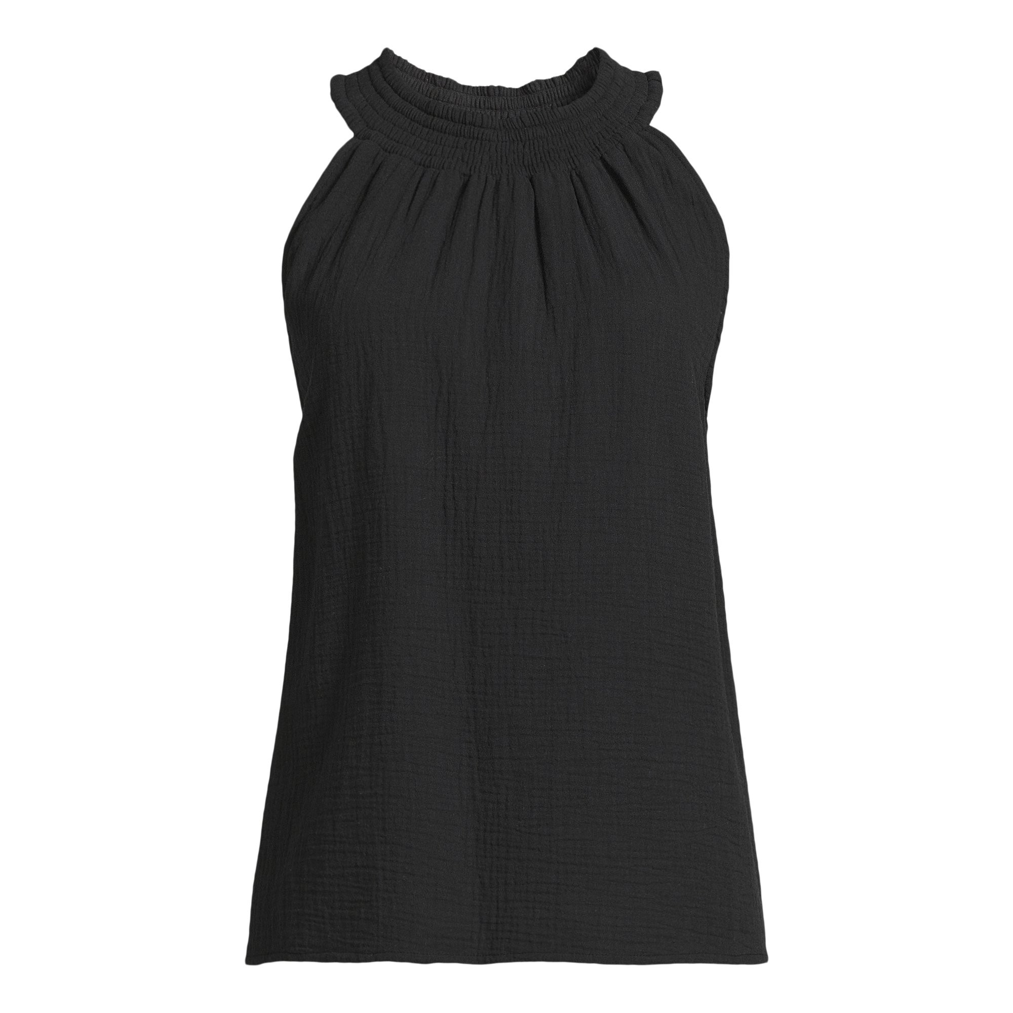 Time and Tru Women's Smocked Halter Woven Top, Sizes S-XXXL | Walmart (US)