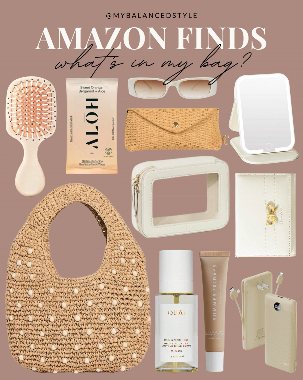 Amazon what’s in my bag? Spring edition!

neutral crossbody bag
woven straw tote
small shoulder bag
pastel mini purse
everyday zip wallet
sunglasses case
lip gloss pouch
key ring wristlet
compact hand sanitizer
travel-size perfume roller

#LTKSeasonal #LTKootd #LTKSaleAlert