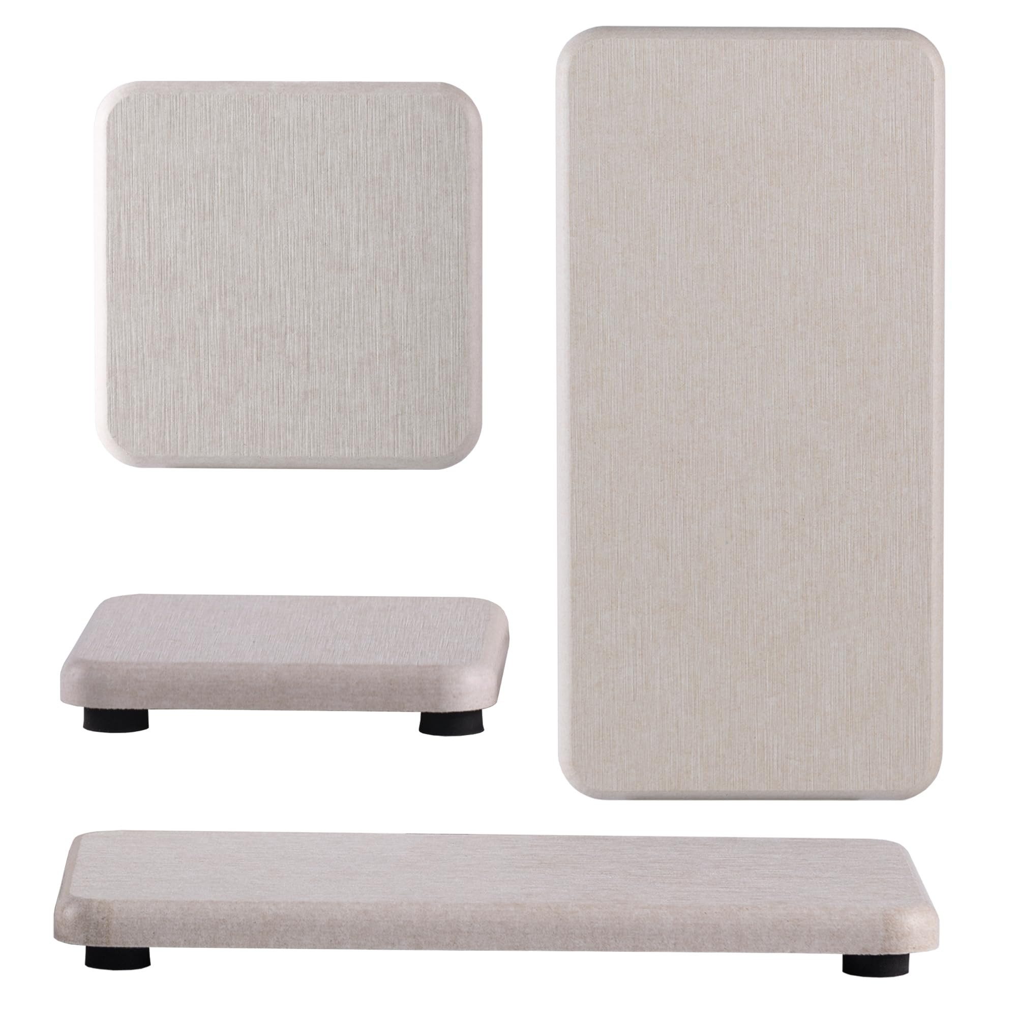 Set of 4 Water Absorbent Diatomite Soap Dish, Diatomaceous Earth Coasters, Hand Soap Holder, Wate... | Amazon (US)