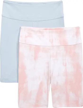 Kids' High Waist Bike Shorts Two-Pack | Nordstrom