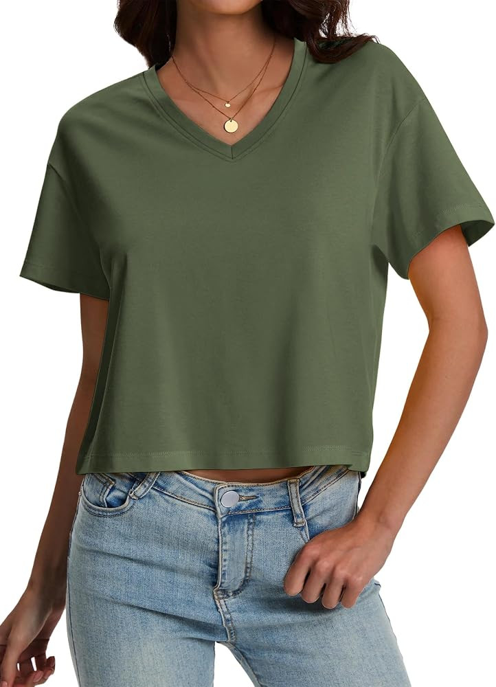 SMENG Women's Cropped T Shirts | Amazon (US)