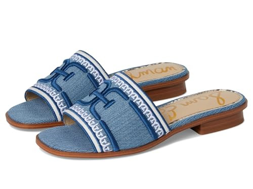 Sam Edelman Women's Stevie Heeled Sandal, Navy Multi, 9 | Amazon (US)