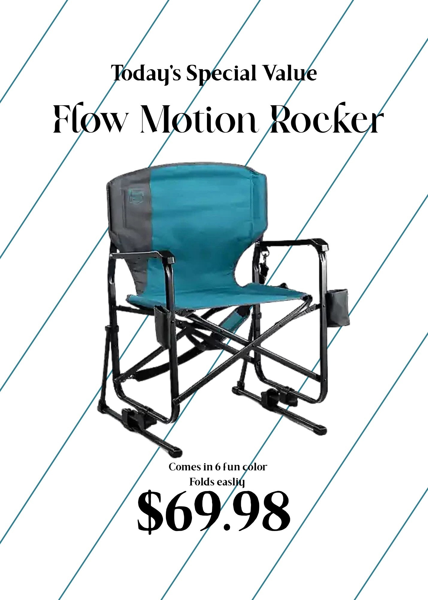 Camping season is coming up quick and it’s always nice to be comfortable, right?!?   These Timber Ridge Refwoid Flow Motion Rocker Chairs come in 6 fun colors, use a cup holder and fold up essily to take with yoy anywhere. They’re also on major sale!. 

#LTKSeasonal #LTKSaleAlert #LTKHome