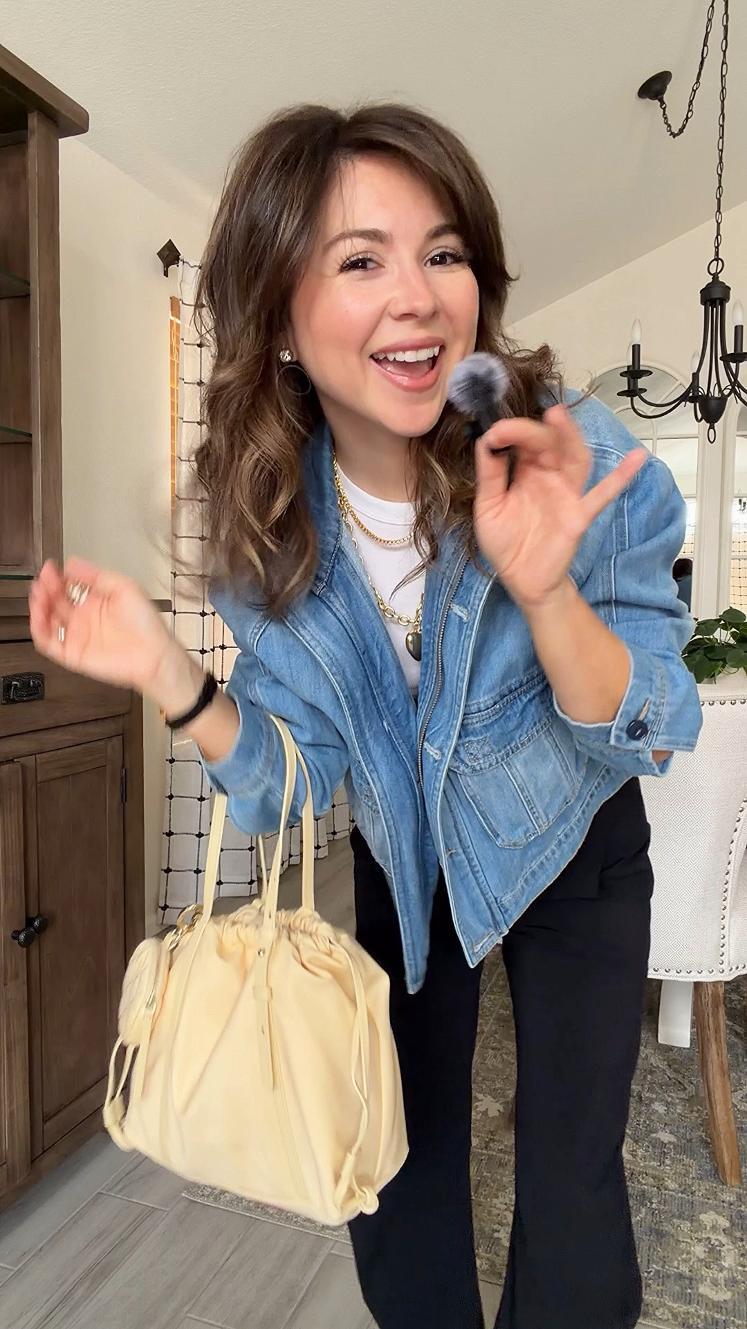 The kind of outfit I keep reaching for on repeat because it just works. Easy, comfortable, but still feels put together.

Lightweight denim jacket for that extra layer without bulk, a fitted white tee that goes with everything, and these black pants that hit perfectly for petites (no awkward hemming needed). Finished with simple flip flops and a soft neutral bag for that effortless feel.

Everything here is versatile, rewearable, and actually makes getting dressed easier—which is the goal.

petite-friendly outfits, 5’2 style, everyday mom outfits, casual elevated basics, wide leg pants petite, denim jacket outfit, simple outfit formula, 

Everything xs 

@Ruti 

#LTKootd #LTKPetite