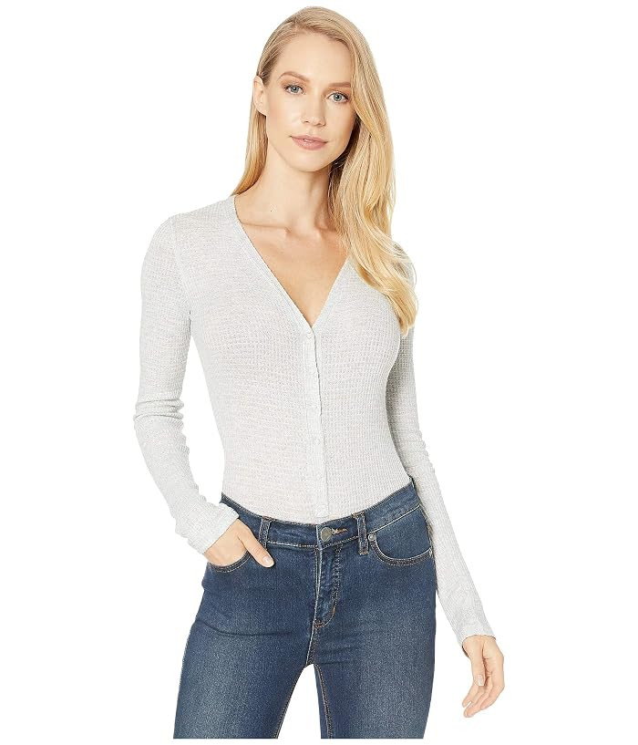 Free People Keep Your Cool Bodysuit (Grey) Women's Jumpsuit & Rompers One Piece | Zappos