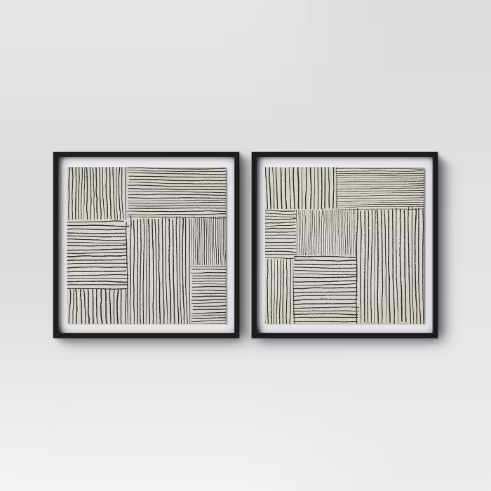 (Set of 2) 20" x 20" Abstract Lines Framed Print - Project 62™ | Target
