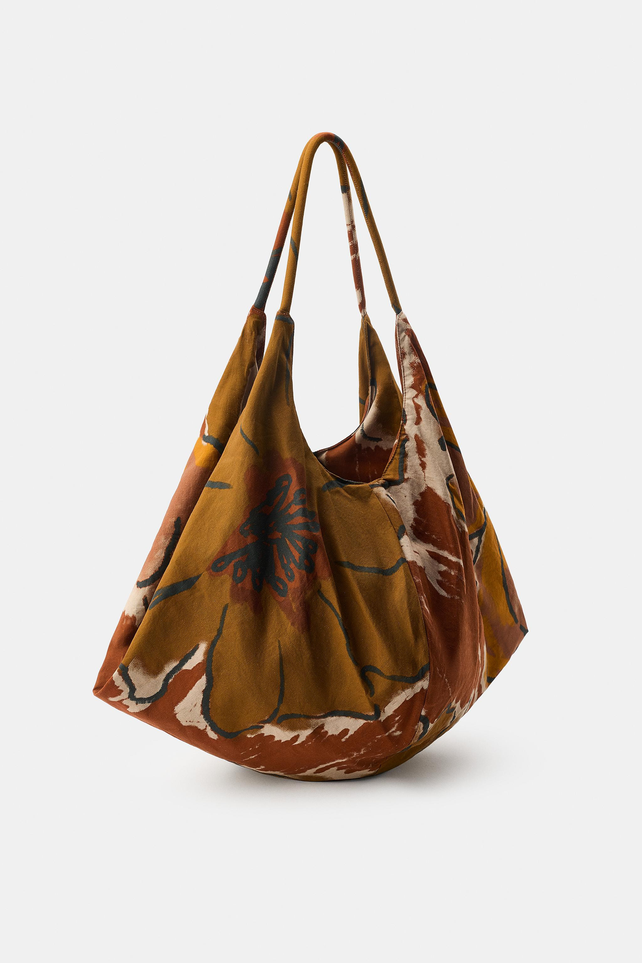 PRINTED COTTON MAXI BAG | Zara US