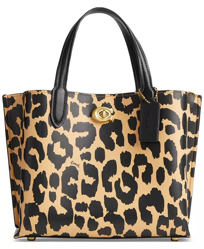 Willow 24 Leopard Print Leather Small Tote | Macys (US)