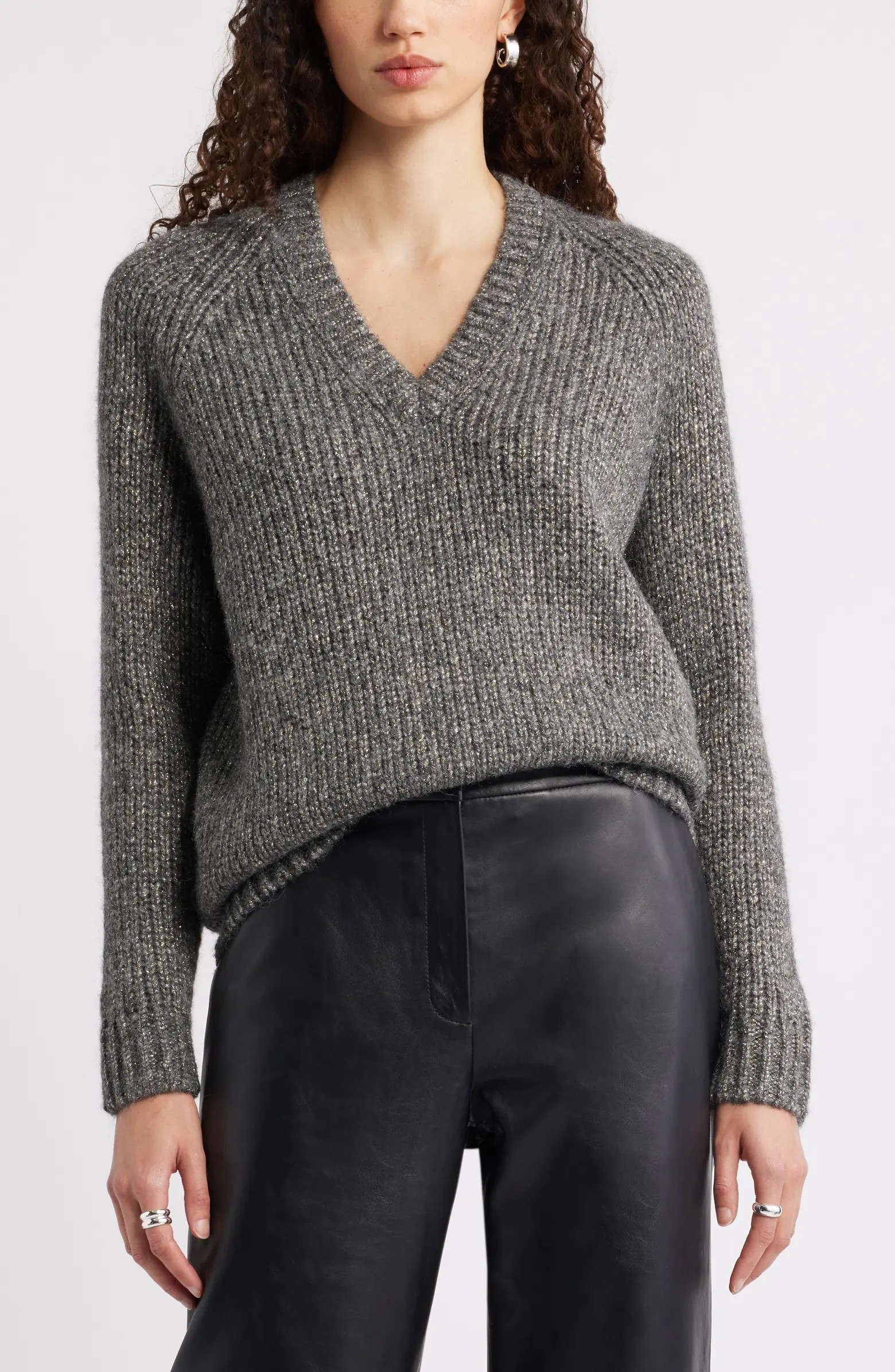 Sparkle V-Neck Sweater | Nordstrom