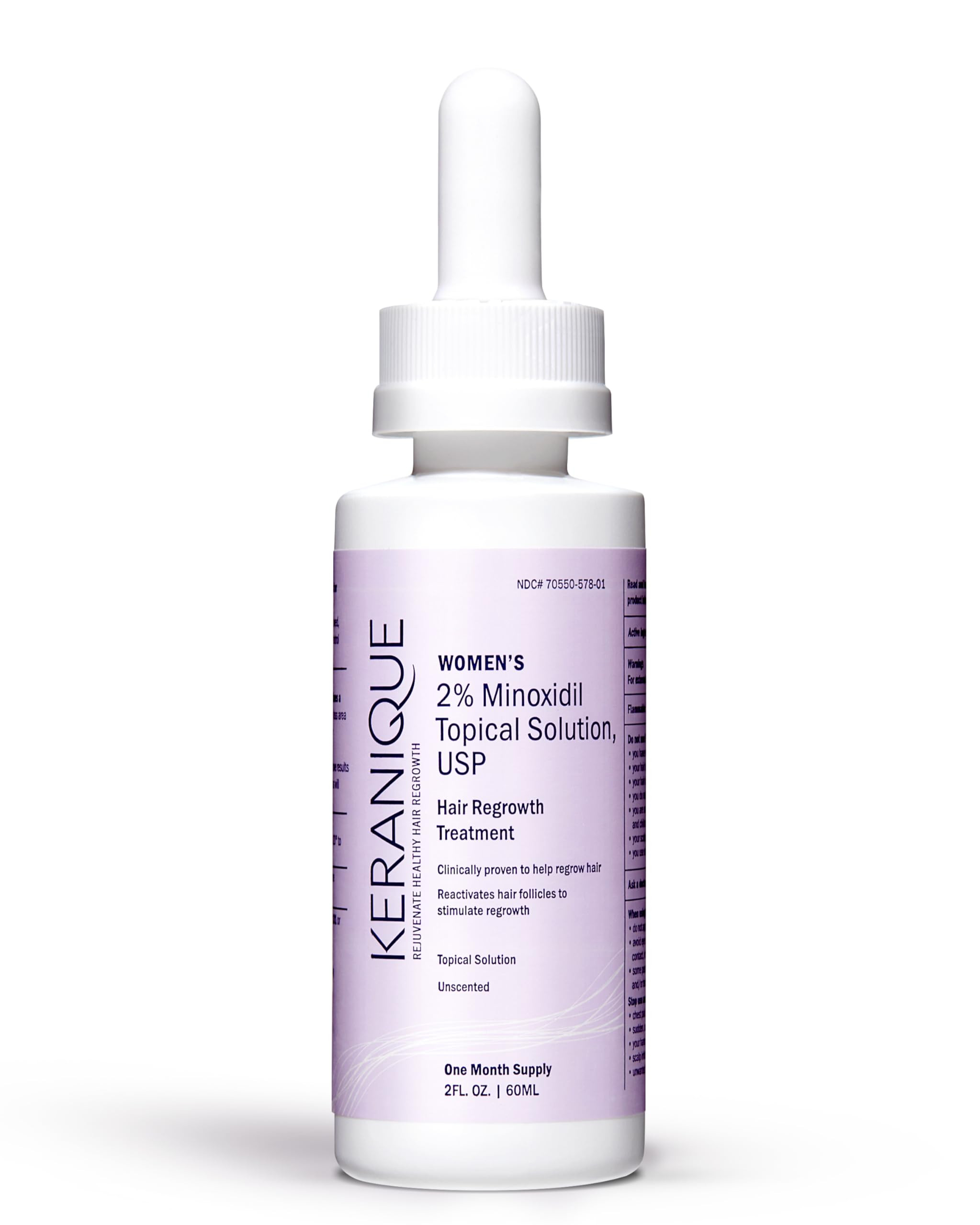 Keranique Tratamiento para el crecimiento del cabello para mujeres, 2% de minoxidil para mujeres,... | Amazon (US)