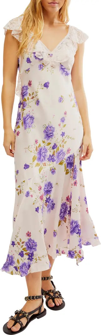 Warm Hearts Lace & Satin Maxi Dress | Nordstrom