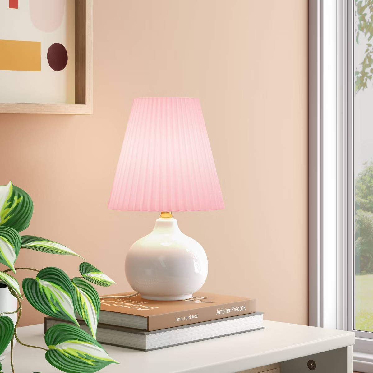 Ceramic Table Lamp with Pleated Shade - Room Essentials™ | Target