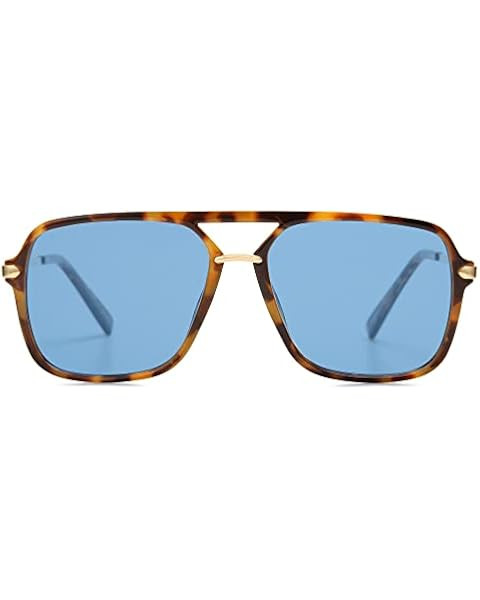 PAMIX Retro Trendy Aviator Sunglasses 70s Cool Oversized Vintage Unisex 100% UVA/UVB Protection | Amazon (US)