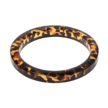 JUNTEX Tortoiseshell Acrylic Bracelet Resin Brown Leopard Mottled Bangle Women Jewelry | Walmart (US)