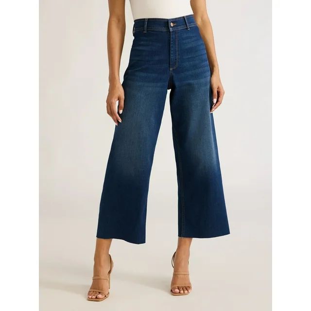 Sofia Jeans Women's Margo Wide Crop Super High Rise Jeans, Sizes 0-20 - Walmart.com | Walmart (US)