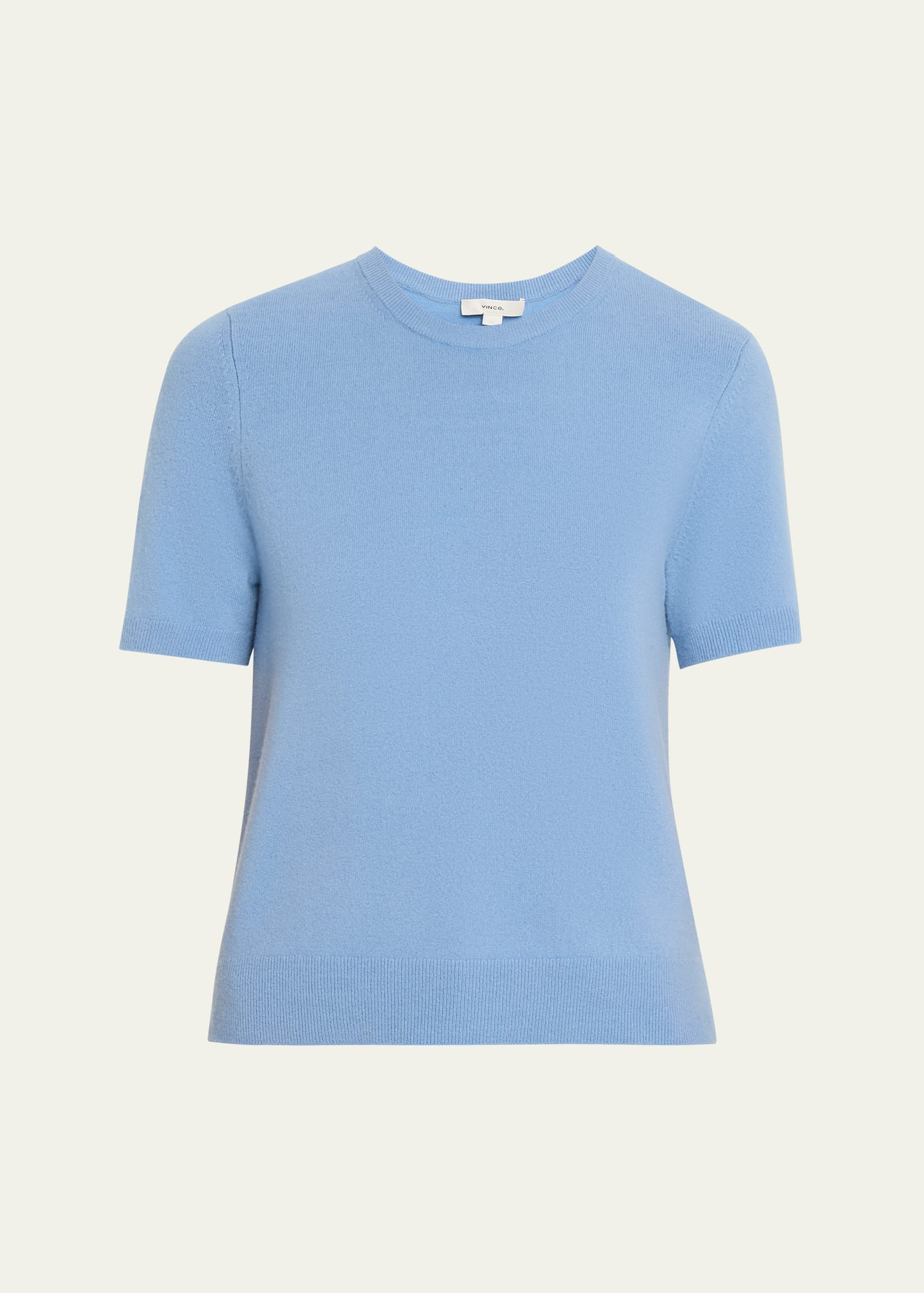 Vince Cashmere-Blend Short-Sleeve Crewneck Sweater | Bergdorf Goodman