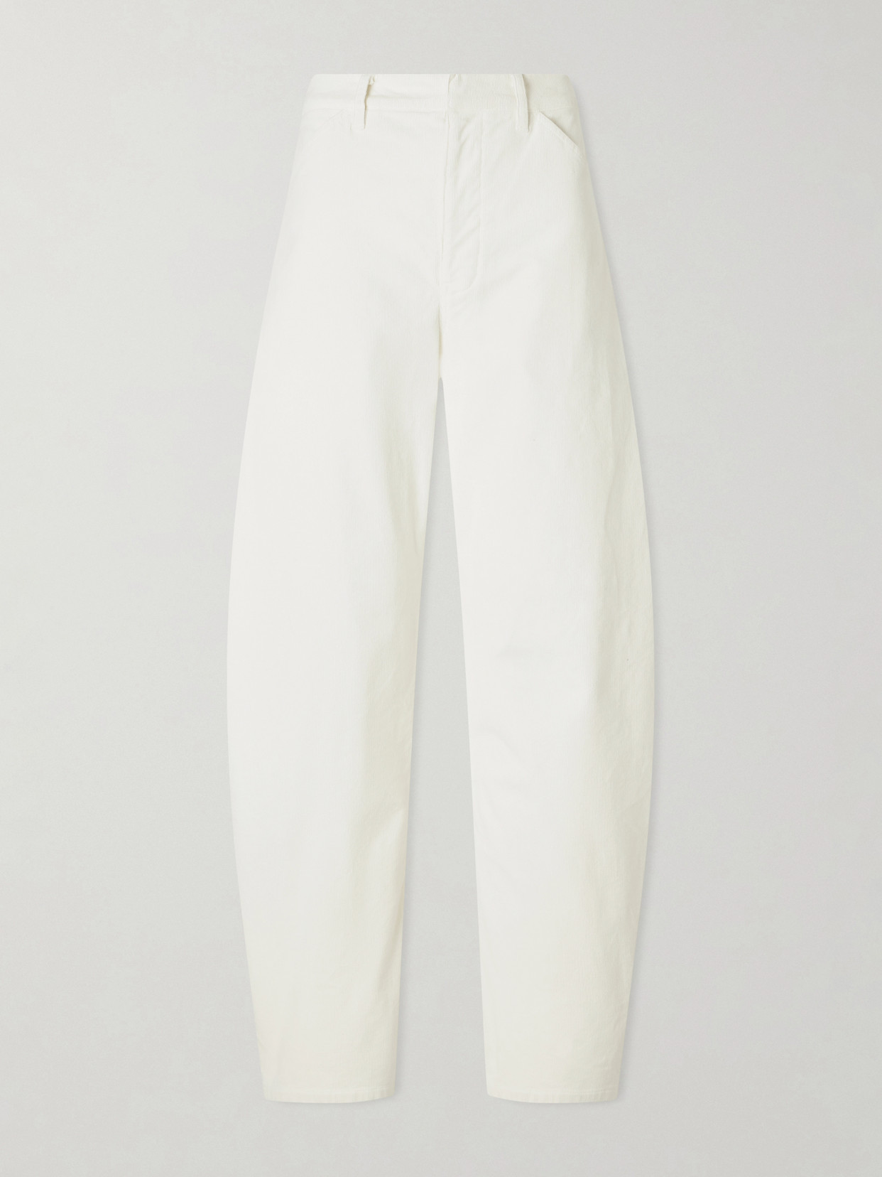 Nili Lotan - Tribeca Cotton-blend Tapered Pants - Neutrals | NET-A-PORTER (US)