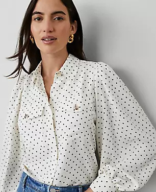 Floral Utility Shirt | Ann Taylor