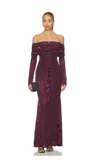 AFRM Thelma Burnout Velvet Dress in Mauve. - size M | Revolve Clothing (Global)